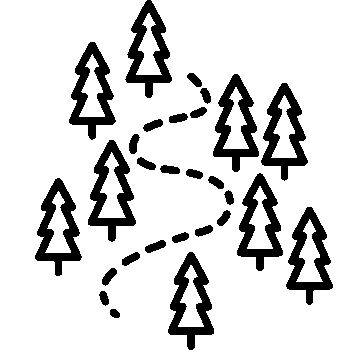 Green trails cross-country style for beginners, with optional features throughout